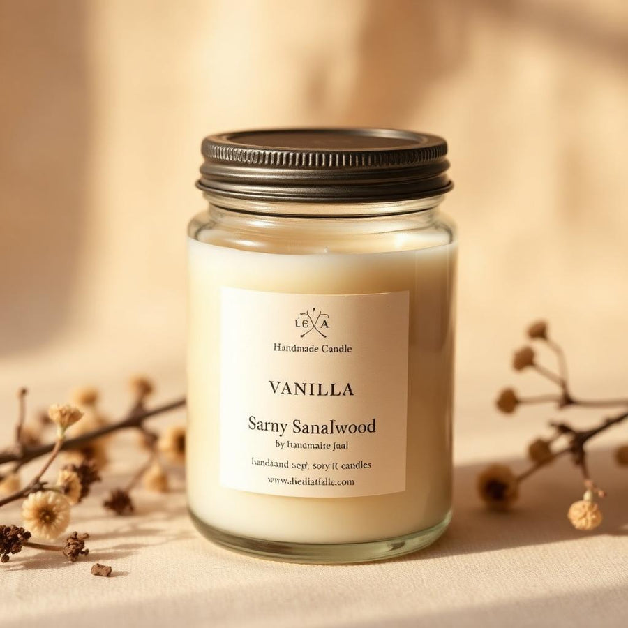 Sojų žvakė Vanilė & Sandalas
